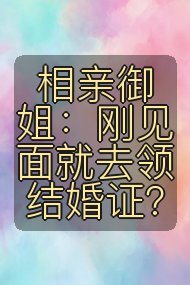 相亲御姐：刚见面就去领结婚证？封面