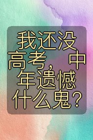 我还没高考,中年遗憾什么鬼?封面